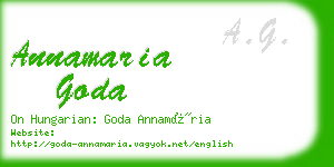 annamaria goda business card